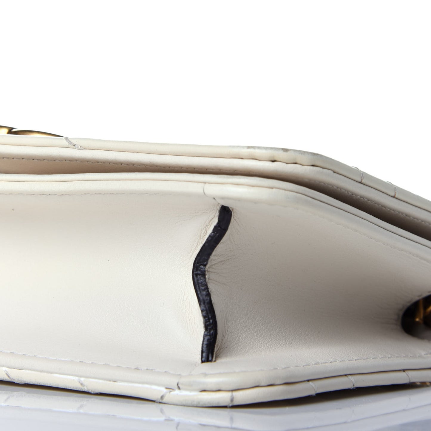 Calfskin Matelasse GG Marmont Mini Bag White