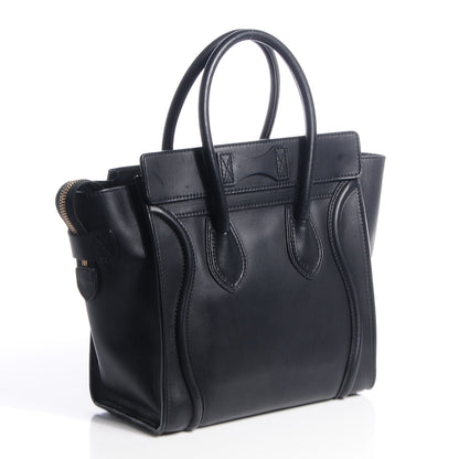 Celine Smooth Calfskin Micro Luggage Black 3 of 8