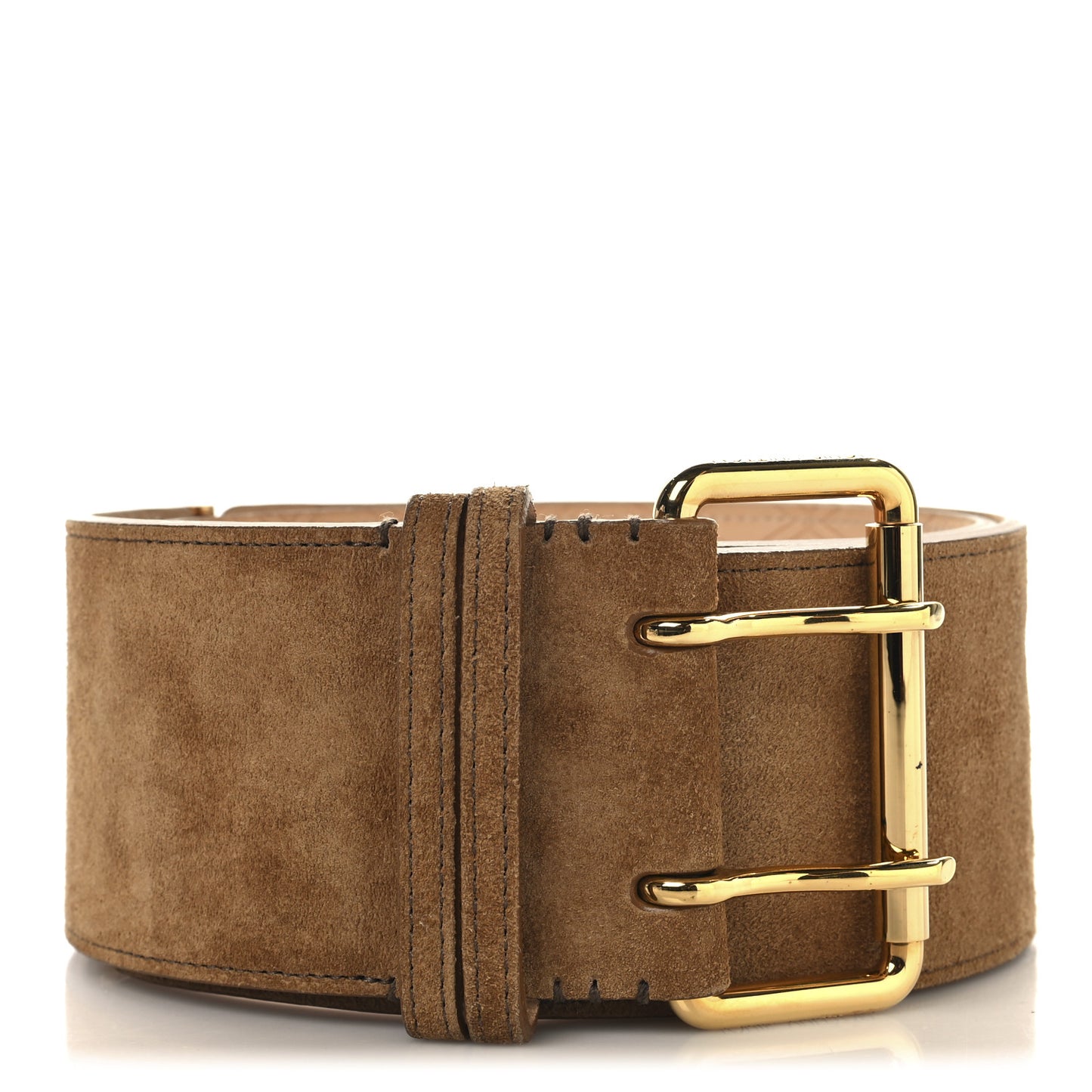 Suede Wide Waist Belt 75 30 Brown
