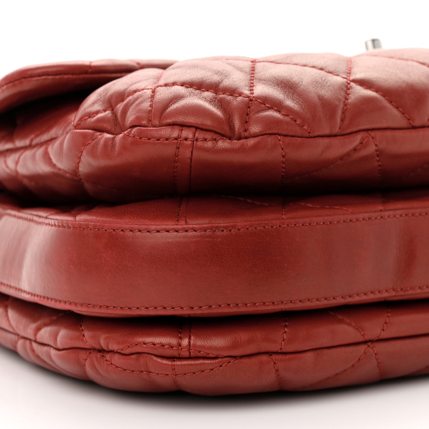 Lambskin Quilted Chanel 3 Maxi Flap Bag Red