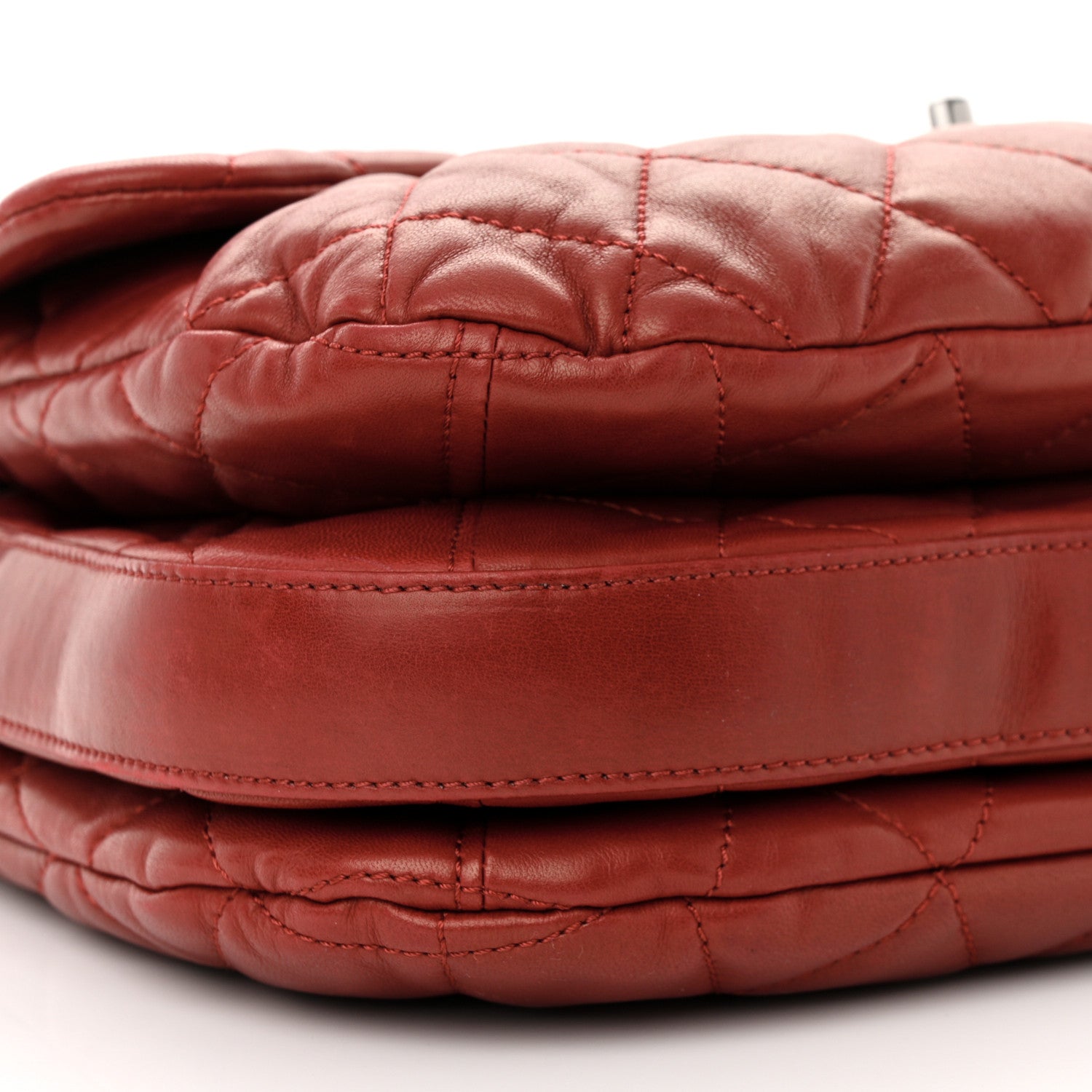 Chanel Lambskin Quilted Chanel 3 Maxi Flap Bag Red 9 of 10