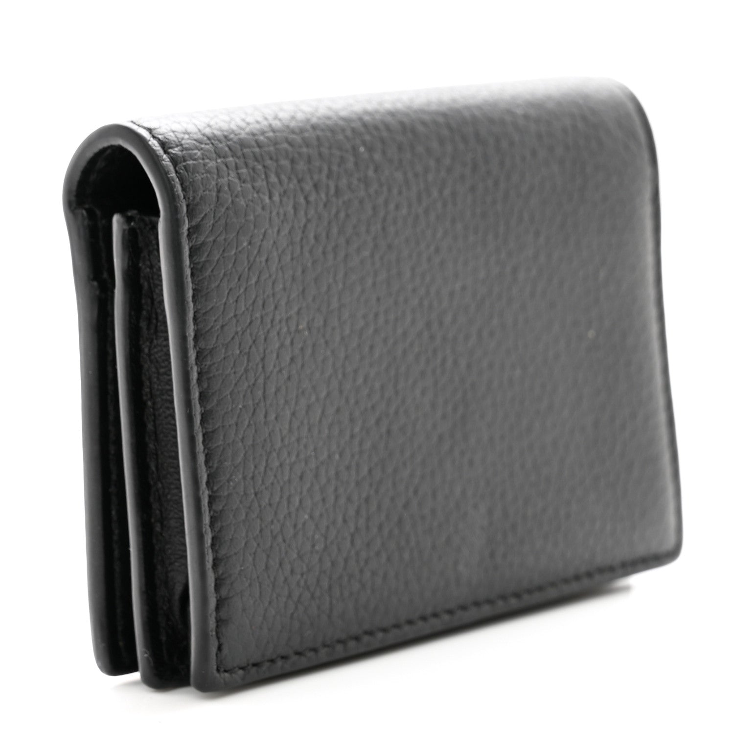 Christian Dior Grained Calfskin CD Icon Wallet Black 3 of 8