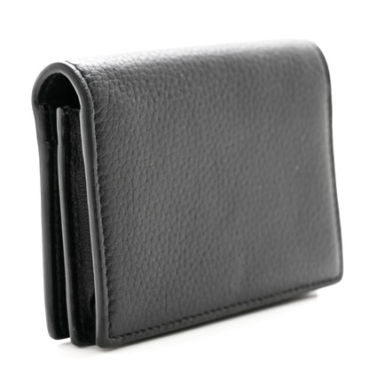 Christian Dior Grained Calfskin CD Icon Wallet Black 3 of 8