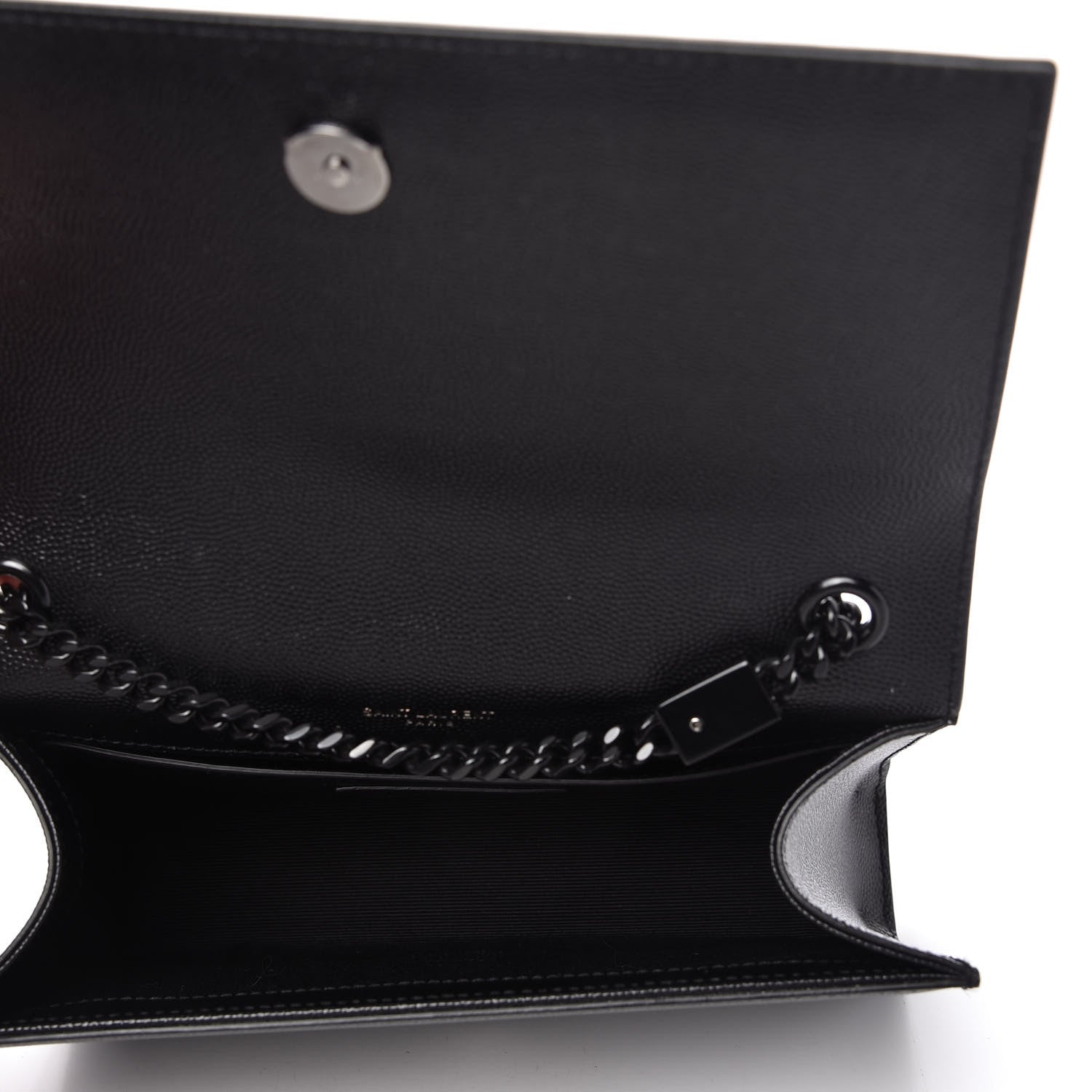 Saint Laurent Grain De Poudre Small Monogram Kate Satchel Black 5 of 9