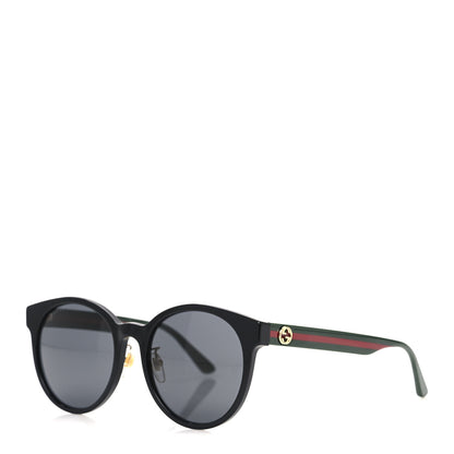 Gucci Acetate GG Web Round Eye Sunglasses GG0416SK Black 1 of 8