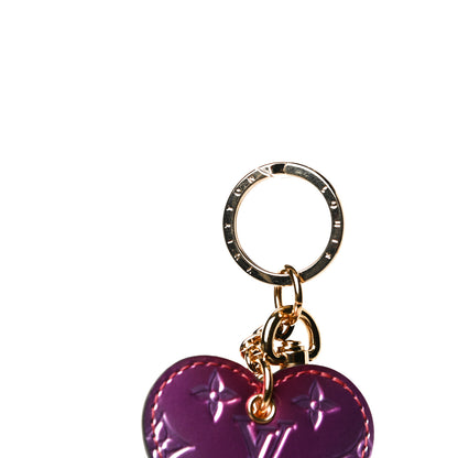 Louis Vuitton Vernis Degrade Love Lock Heart Key Holder Bag Charm Pink Red 8 of 10