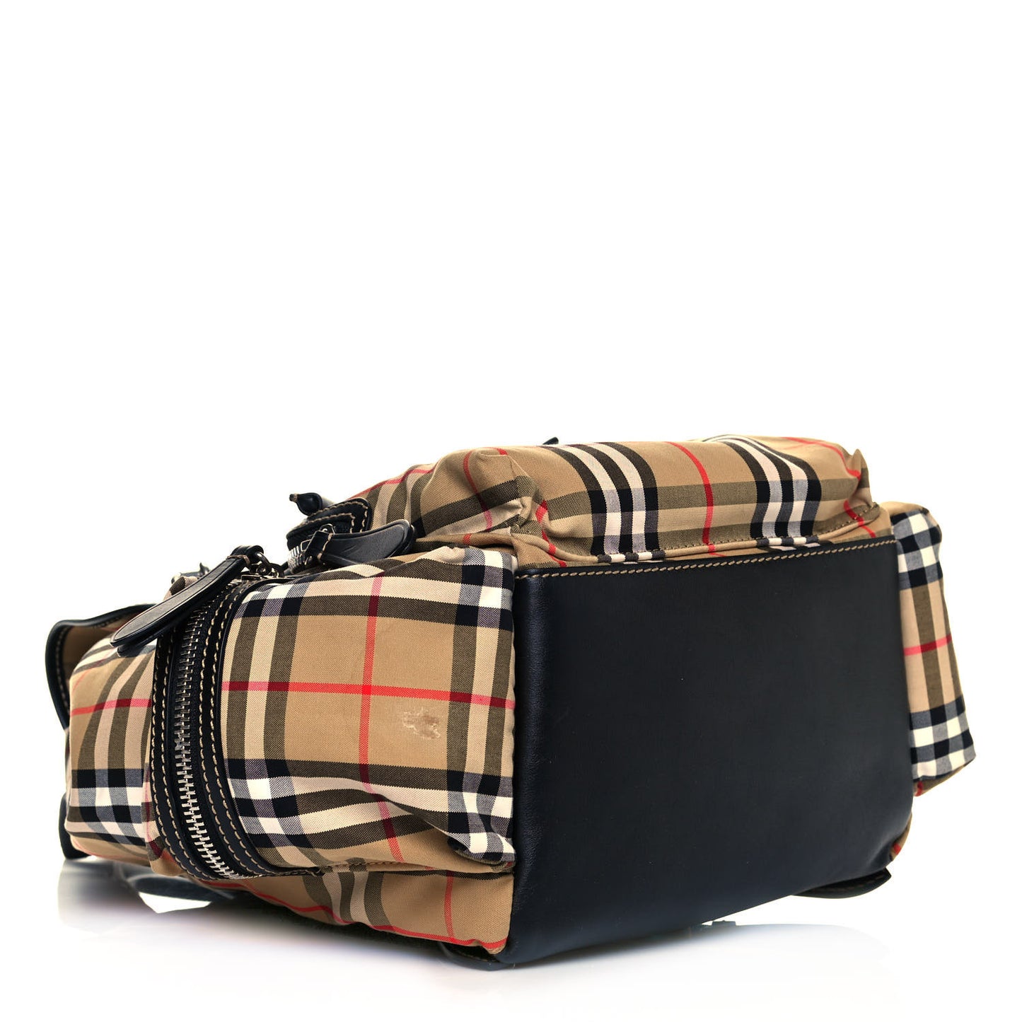 Nylon Vintage Check Medium Rucksack Backpack Antique Yellow