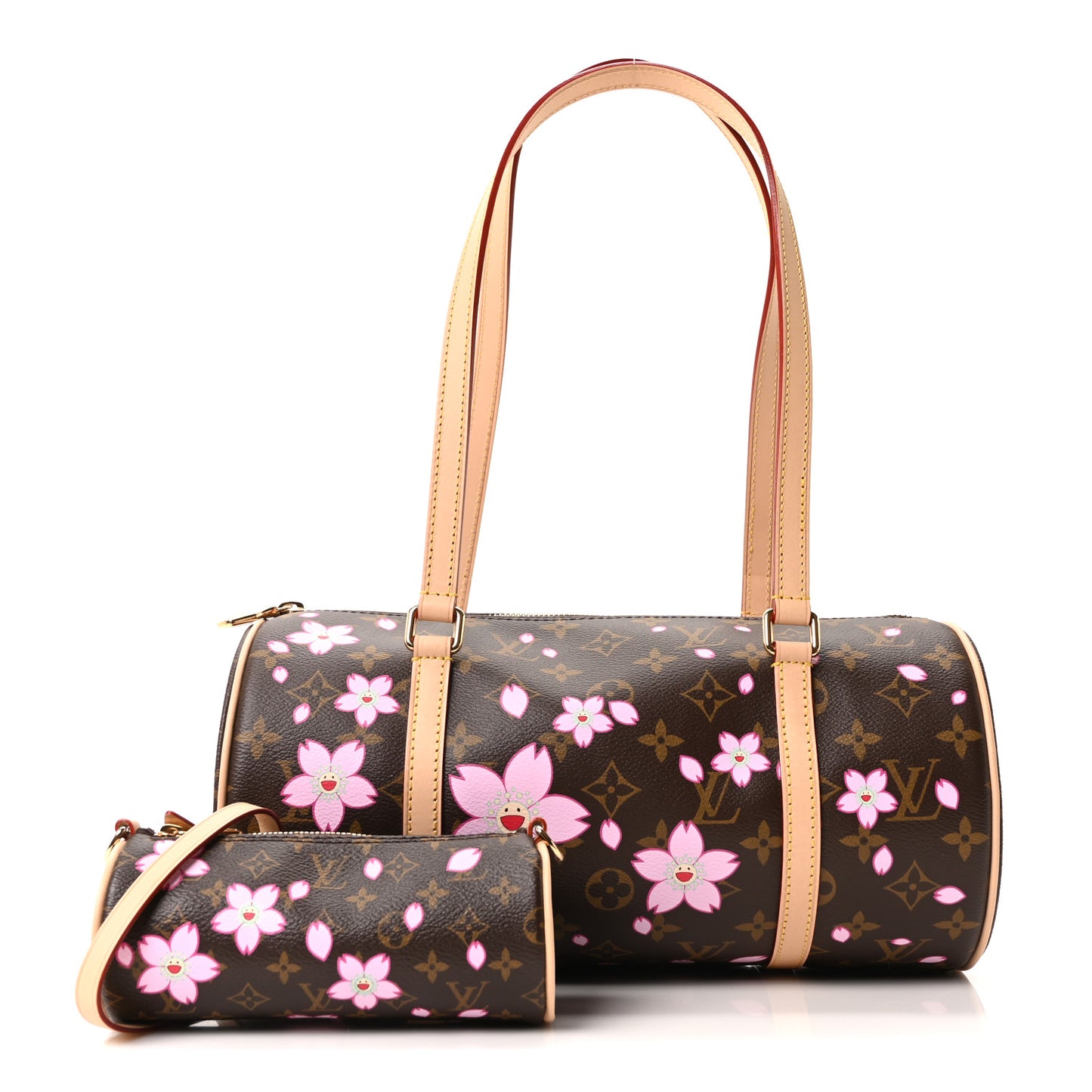 LV X TM Monogram Cherry Blossom Papillon Sakura Brown