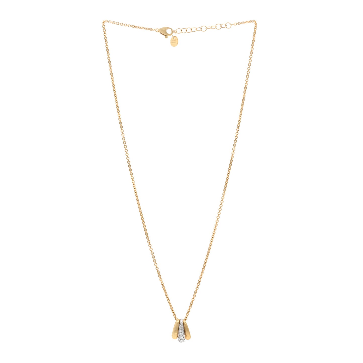 18K Yellow Gold Diamond Lucia Pendant Necklace