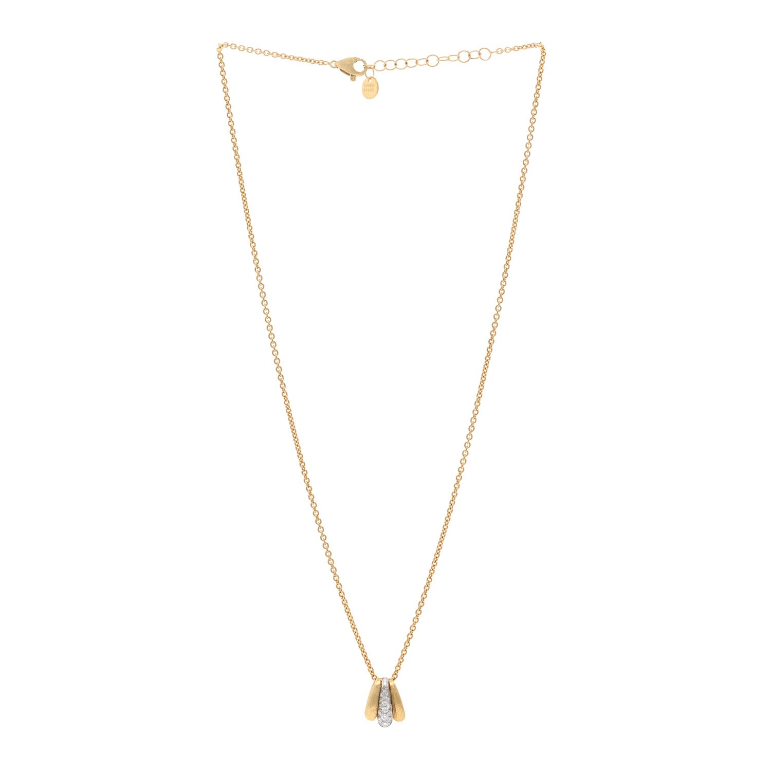 Marco Bicego 18K Yellow Gold Diamond Lucia Pendant Necklace 3 of 4
