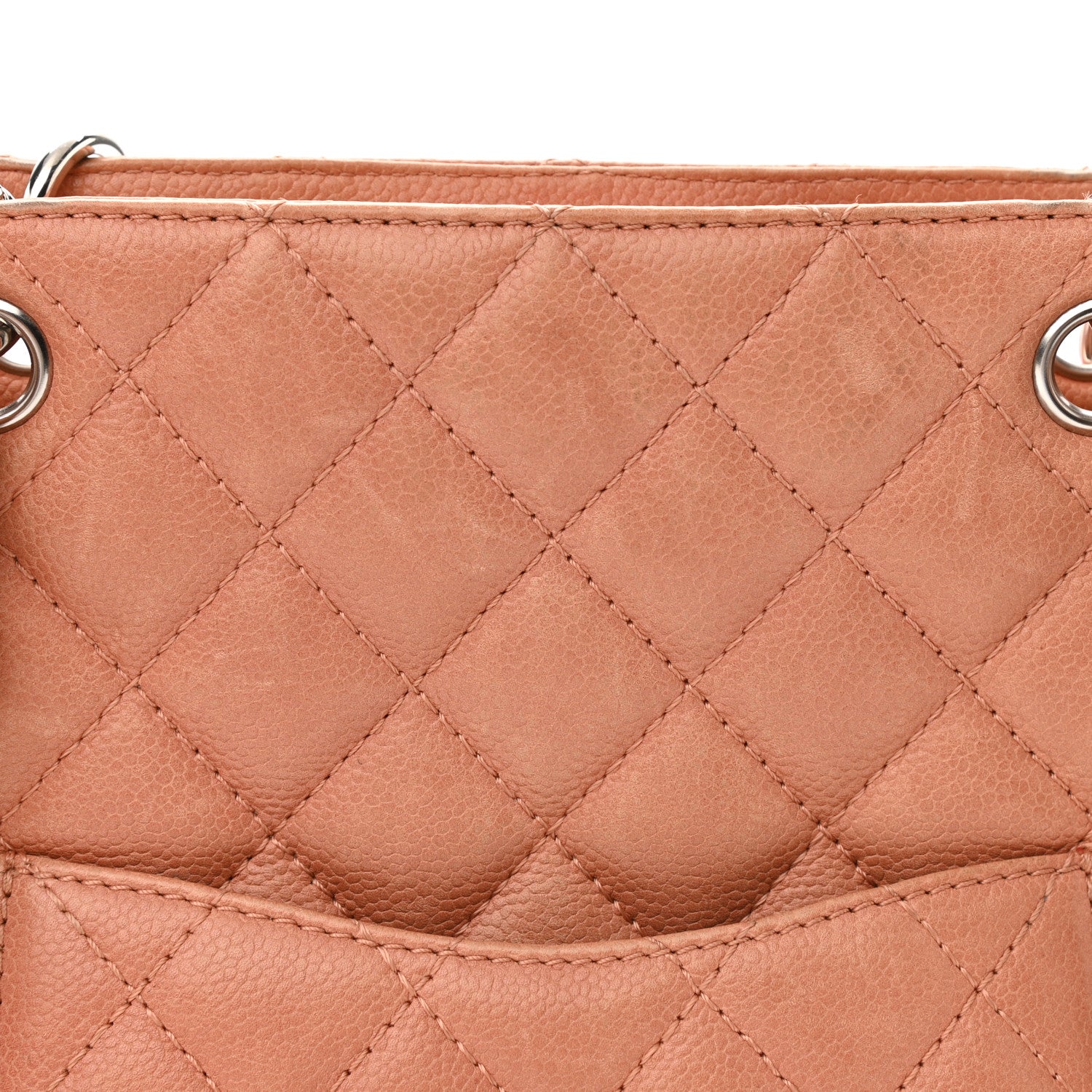Chanel Caviar Quilted Petit Shopping Tote PST Light Red 15 of 18