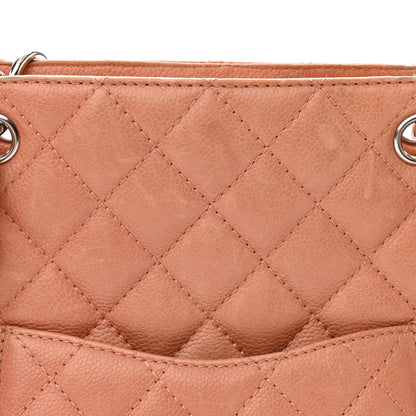 Chanel Caviar Quilted Petit Shopping Tote PST Light Red 15 of 18