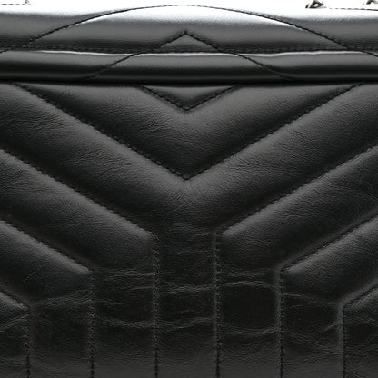 Saint Laurent Calfskin Y Quilted Monogram Small Loulou Chain Satchel Black 12 of 14