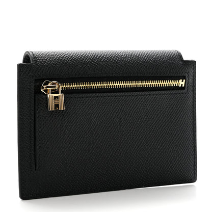 Hermes Epsom Kelly Pocket Compact Wallet Black 3 of 7