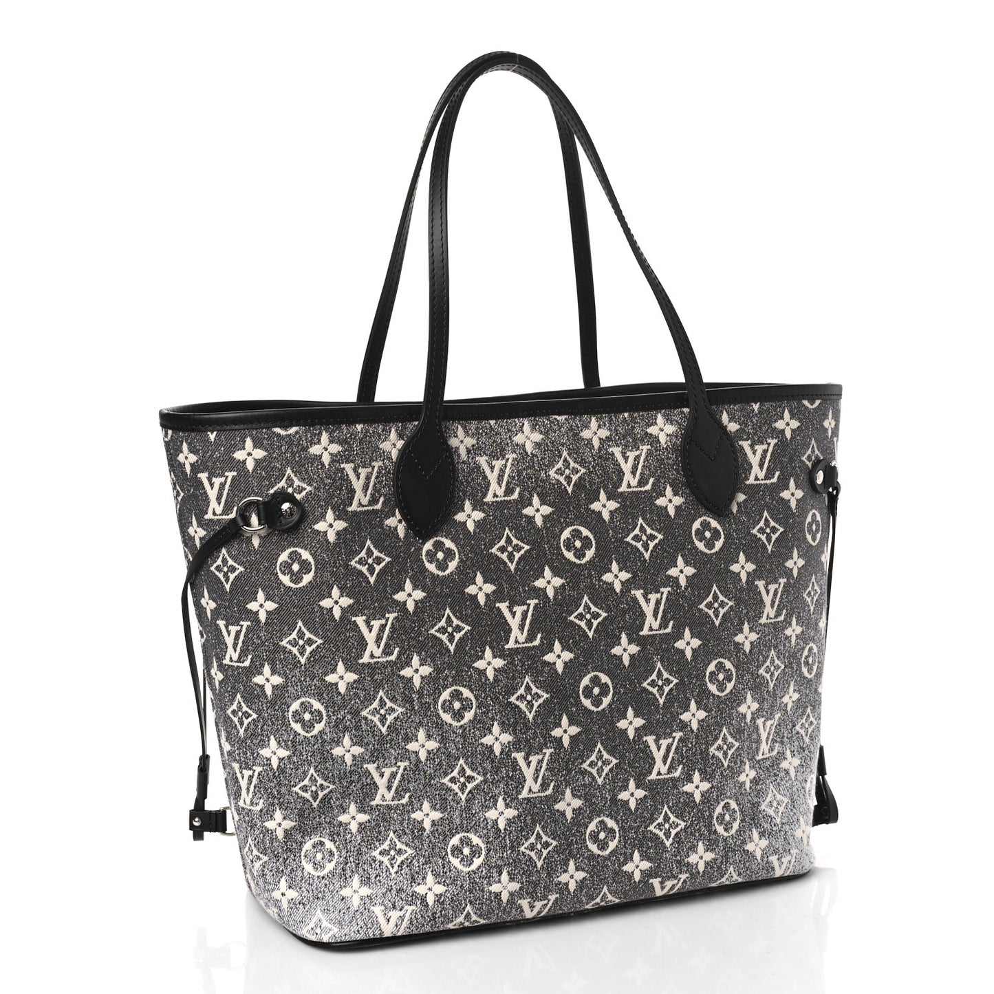 Denim Monogram Jacquard Neverfull MM Grey