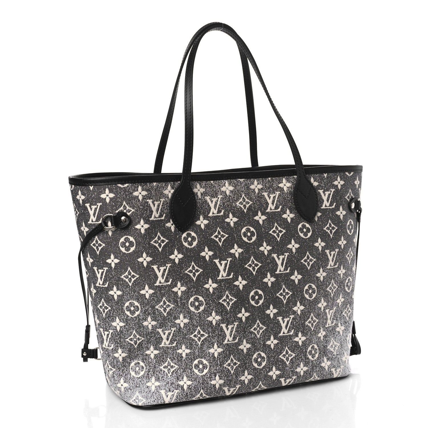 Louis Vuitton Denim Monogram Jacquard Neverfull MM Grey 4 of 9