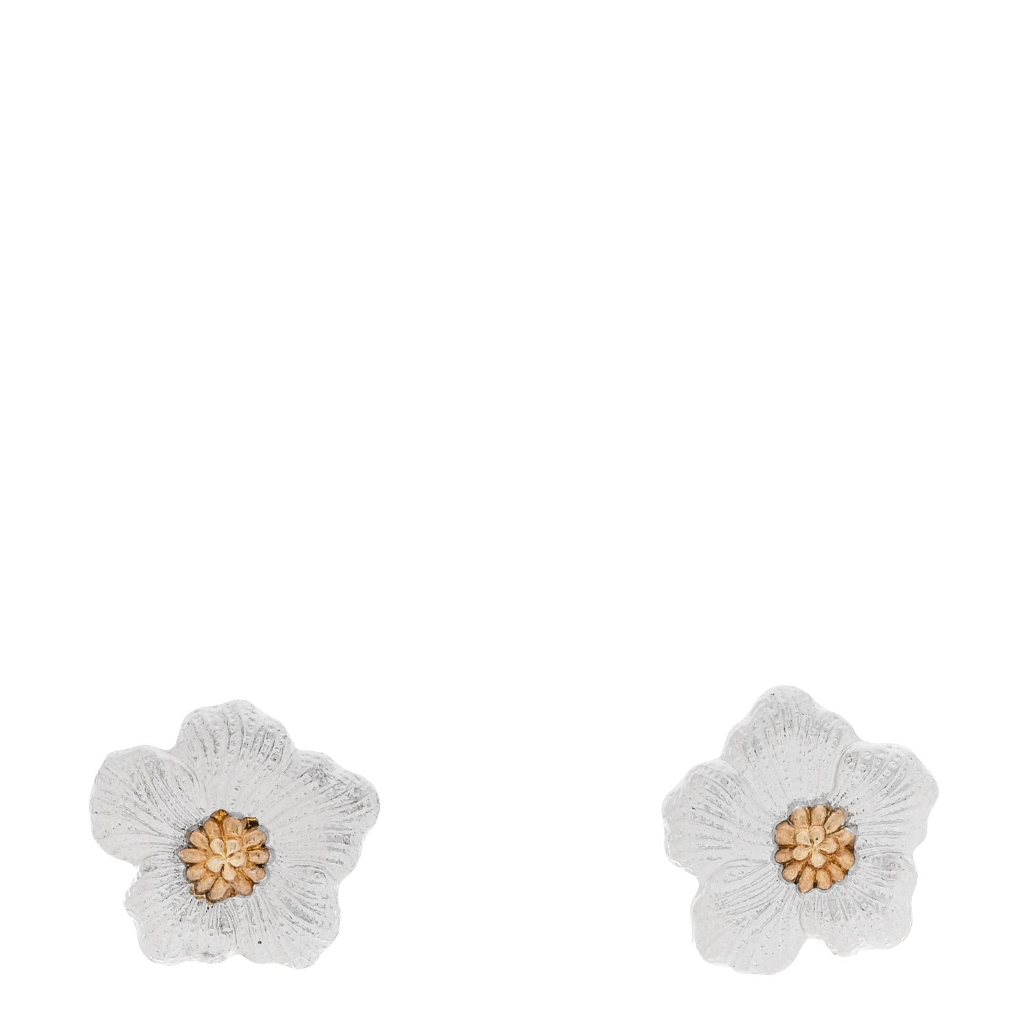Buccellati Sterling Silver Vermeil Blossoms Gardenia Earrings 1 of 5