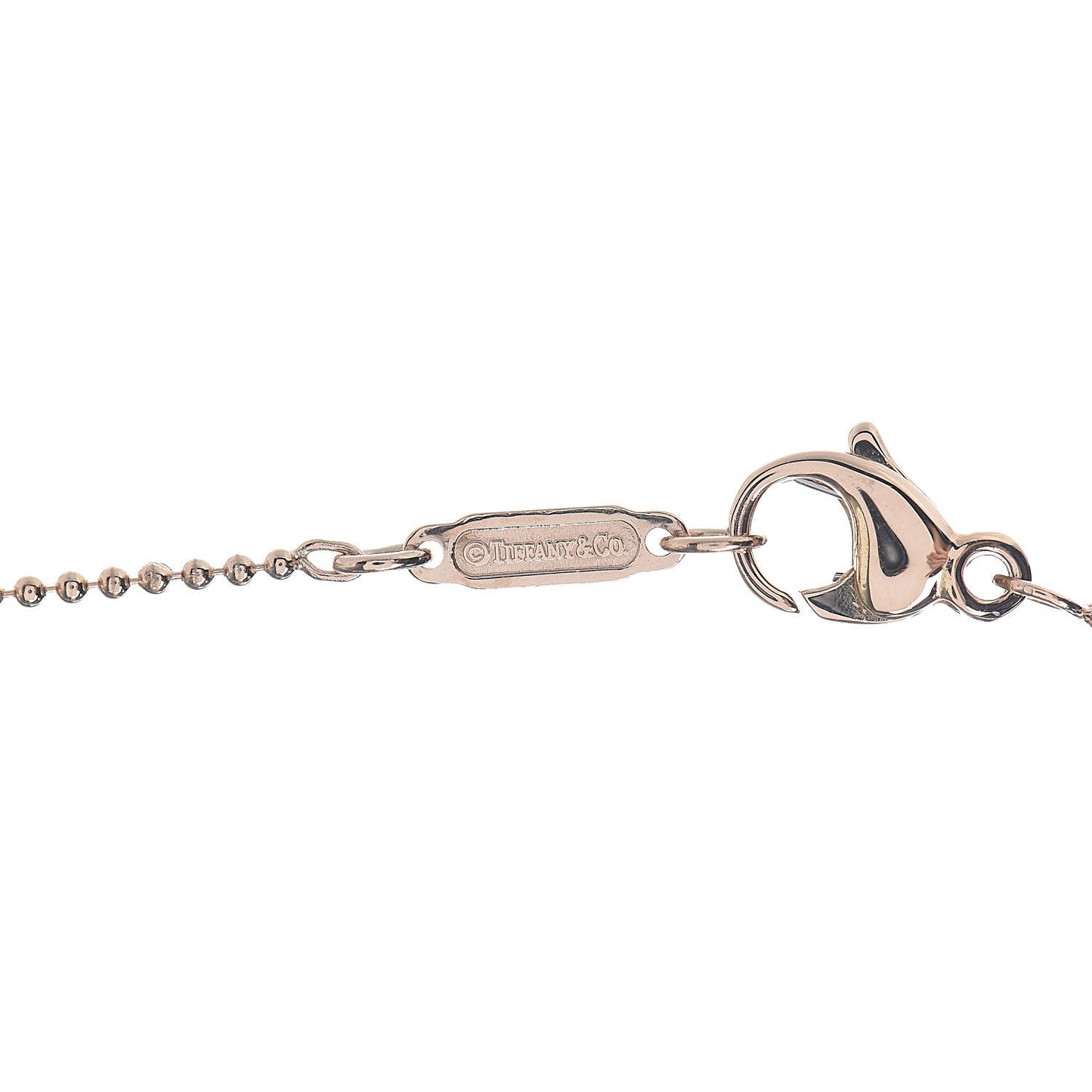 18K Rose Gold Twist Heart Key Pendant Necklace