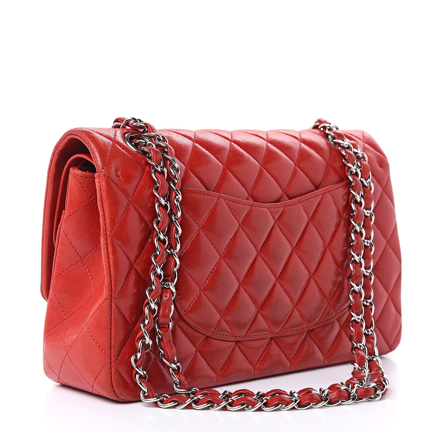 Chanel Lambskin Quilted Medium Double Flap Red 3 of 20