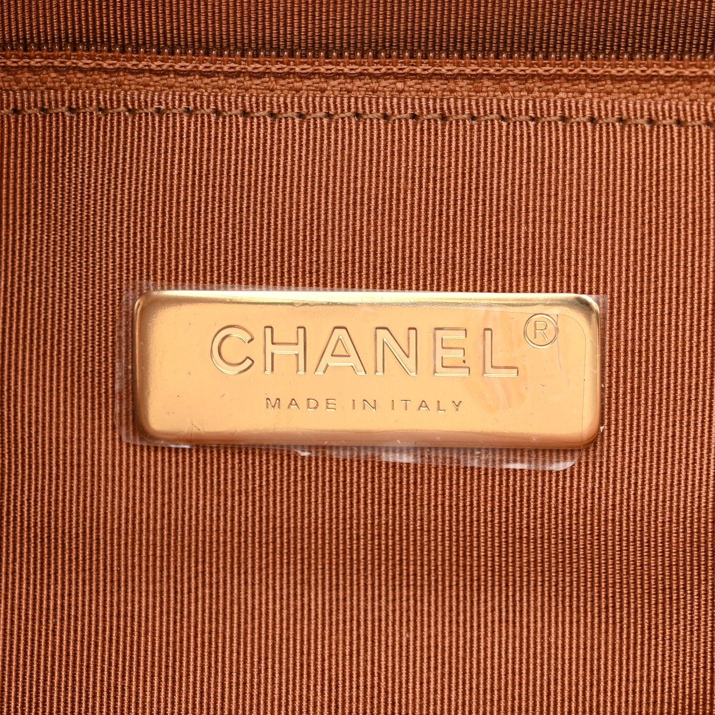 Lambskin Quilted Medium Chanel 19 Flap Brown