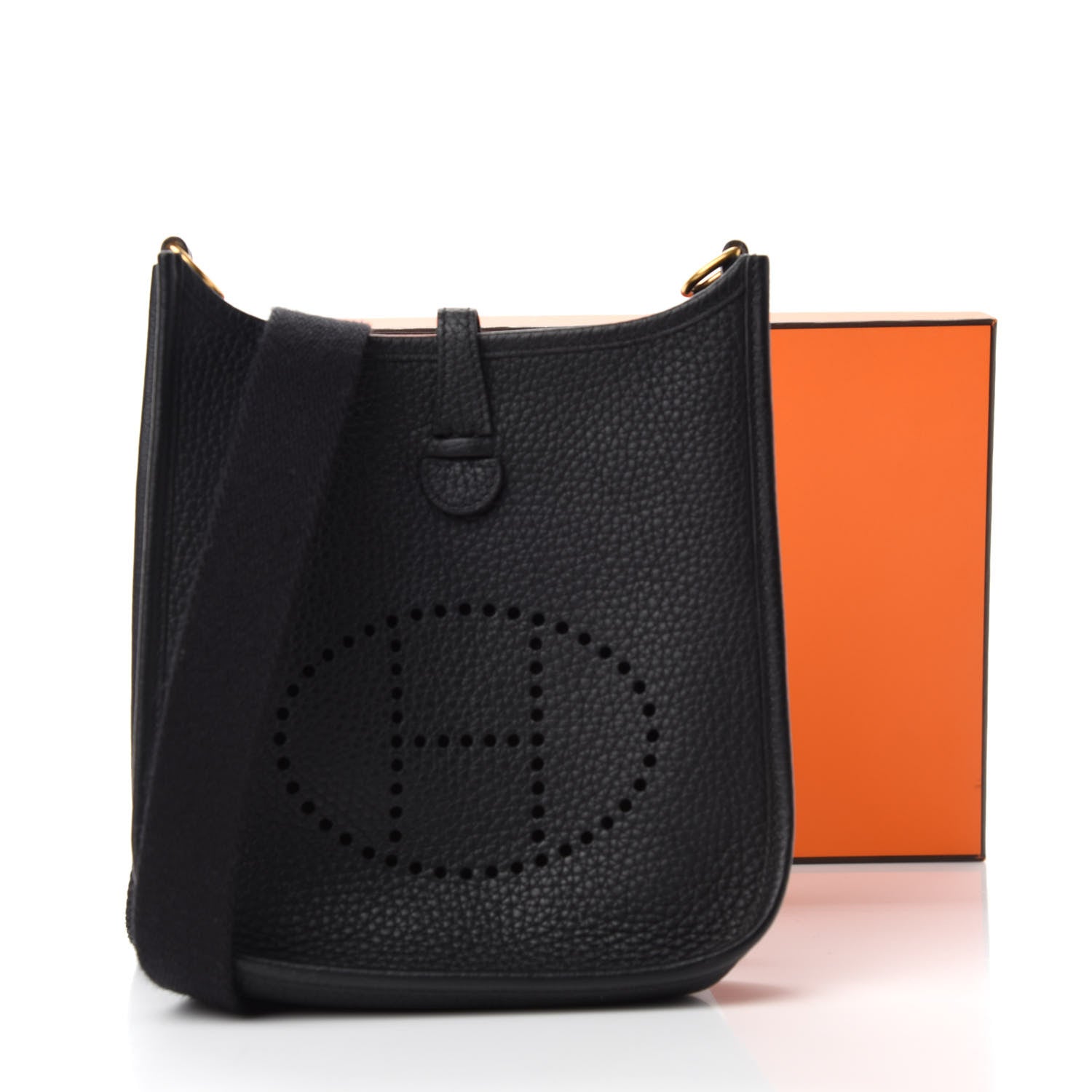Hermes Taurillon Clemence Evelyne TPM Black 11 of 11