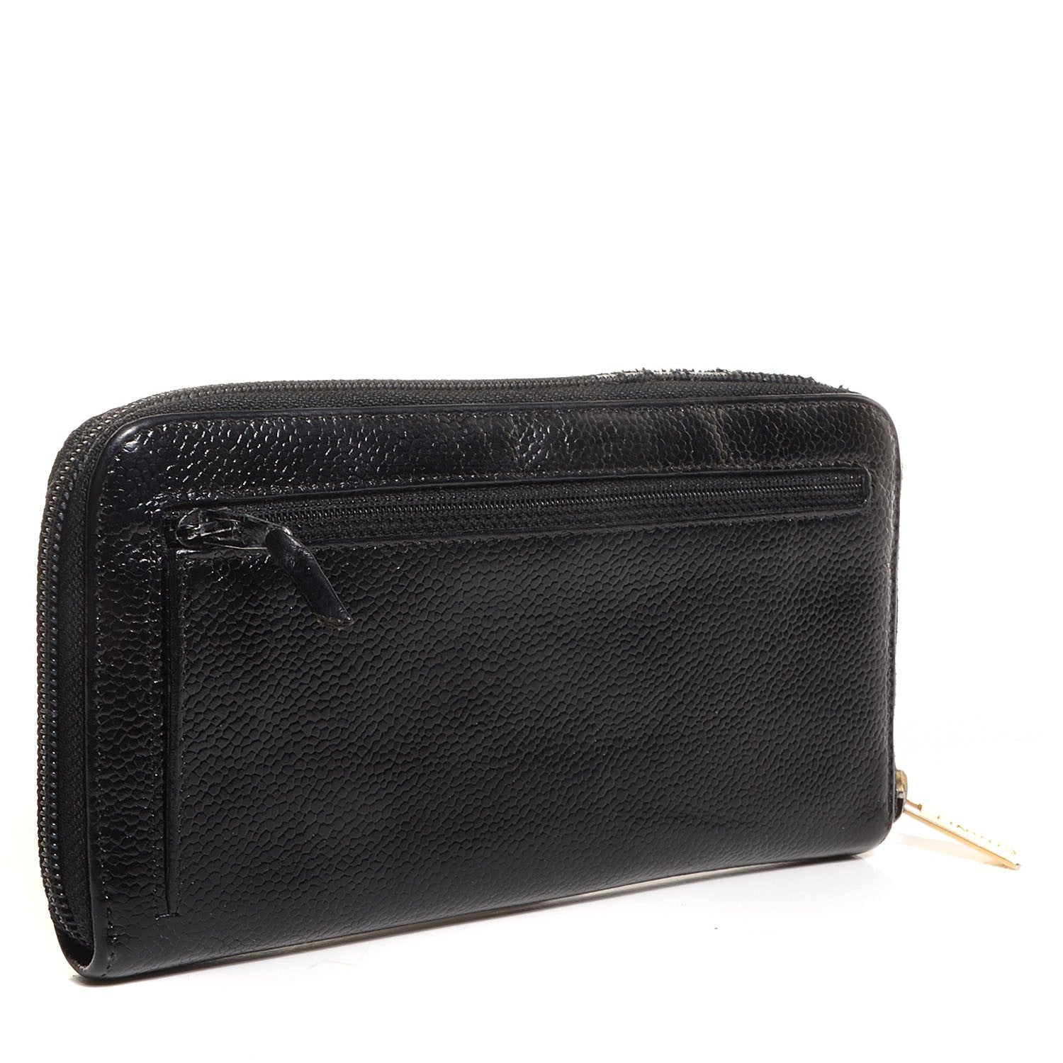 Chanel Caviar CC Zip Around Wallet Black 3 of 9
