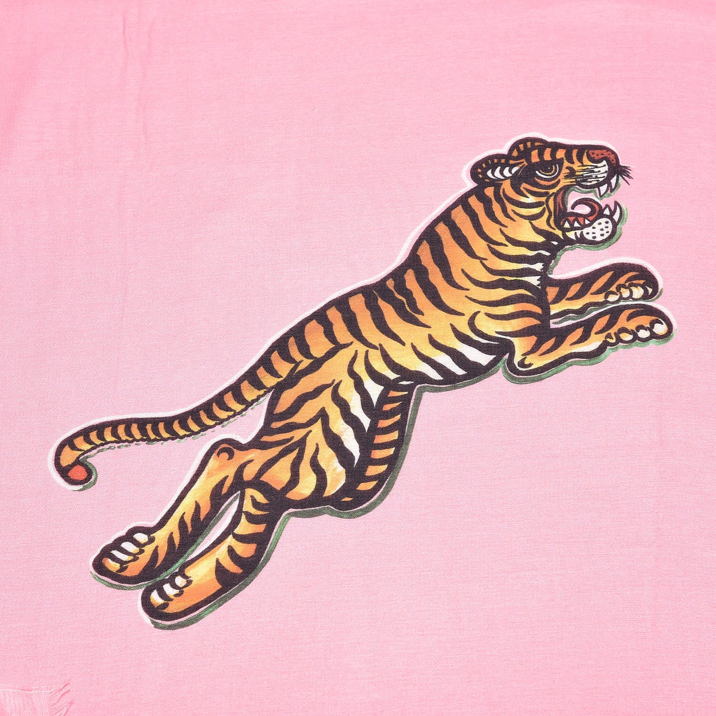 Modal Cashmere Silk Tiger Scarf Pink