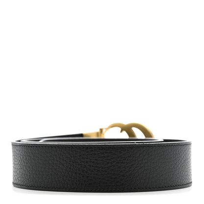 Gucci Calfskin Double G Reversible 85 34 Belt Black Cocoa 2 of 6