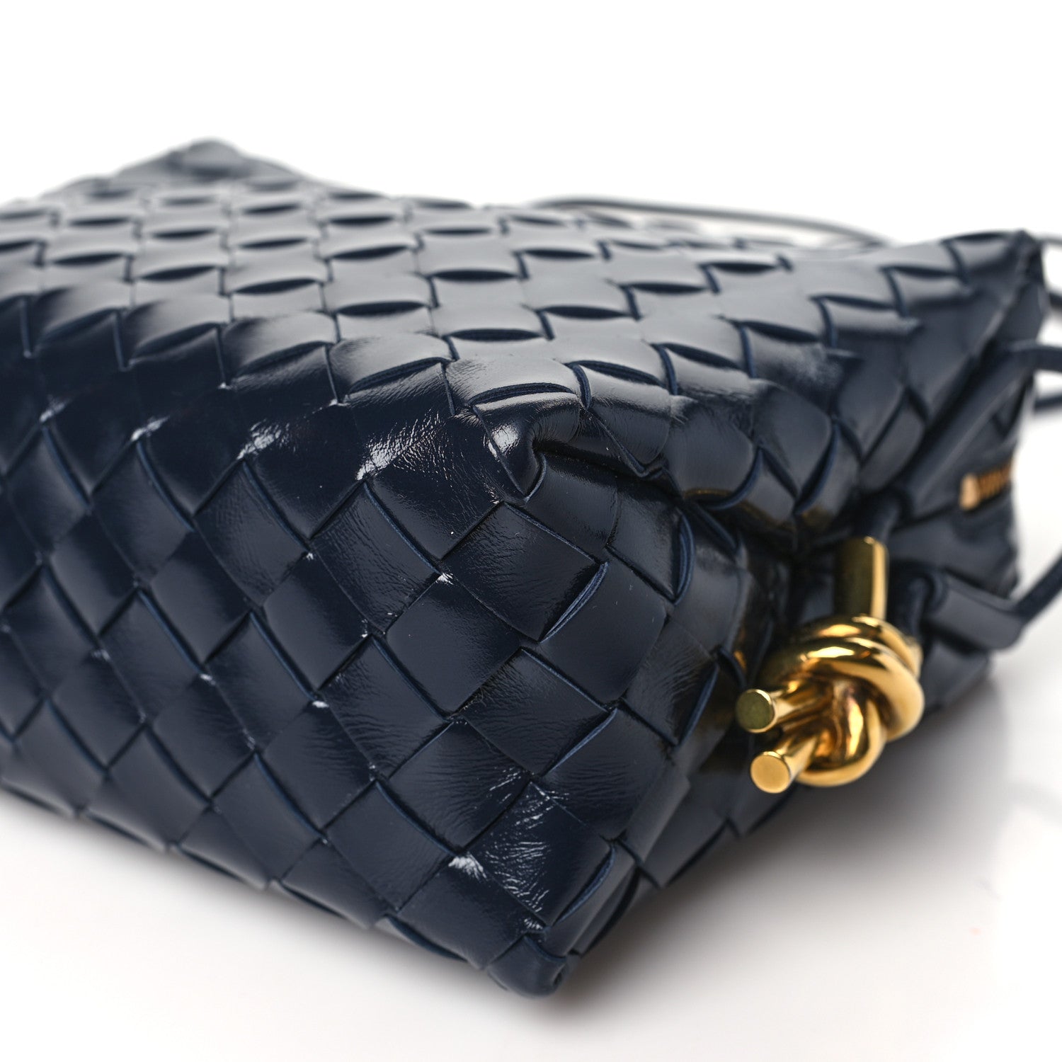 Bottega Veneta Polished Nappa Intrecciato Knot Small Loop Camera Bag Space 9 of 10