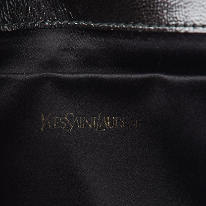 Saint Laurent Textured Patent Monogram Large Belle De Jour Clutch Black 6 of 9