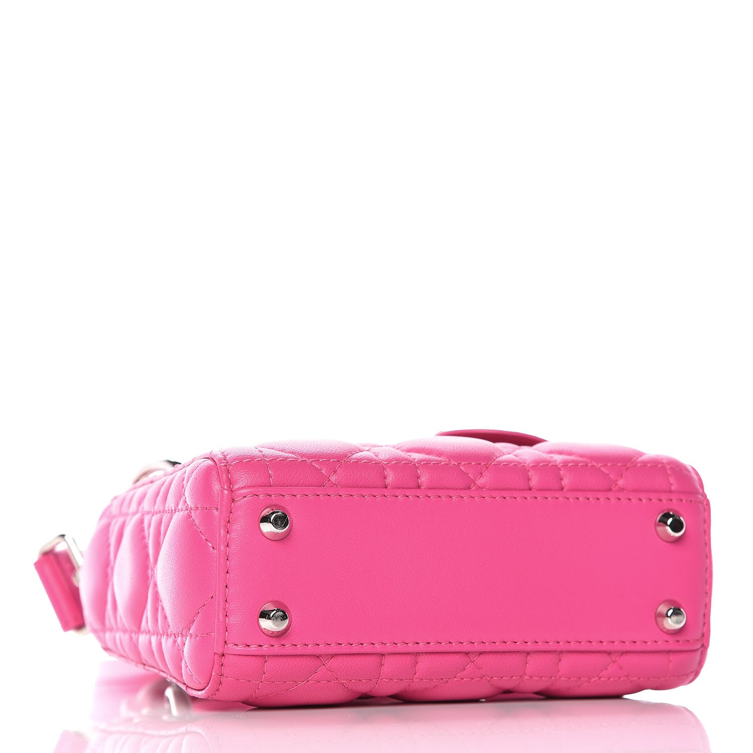 Christian Dior Lambskin Cannage Nano Lady Dior Fuchsia 4 of 11