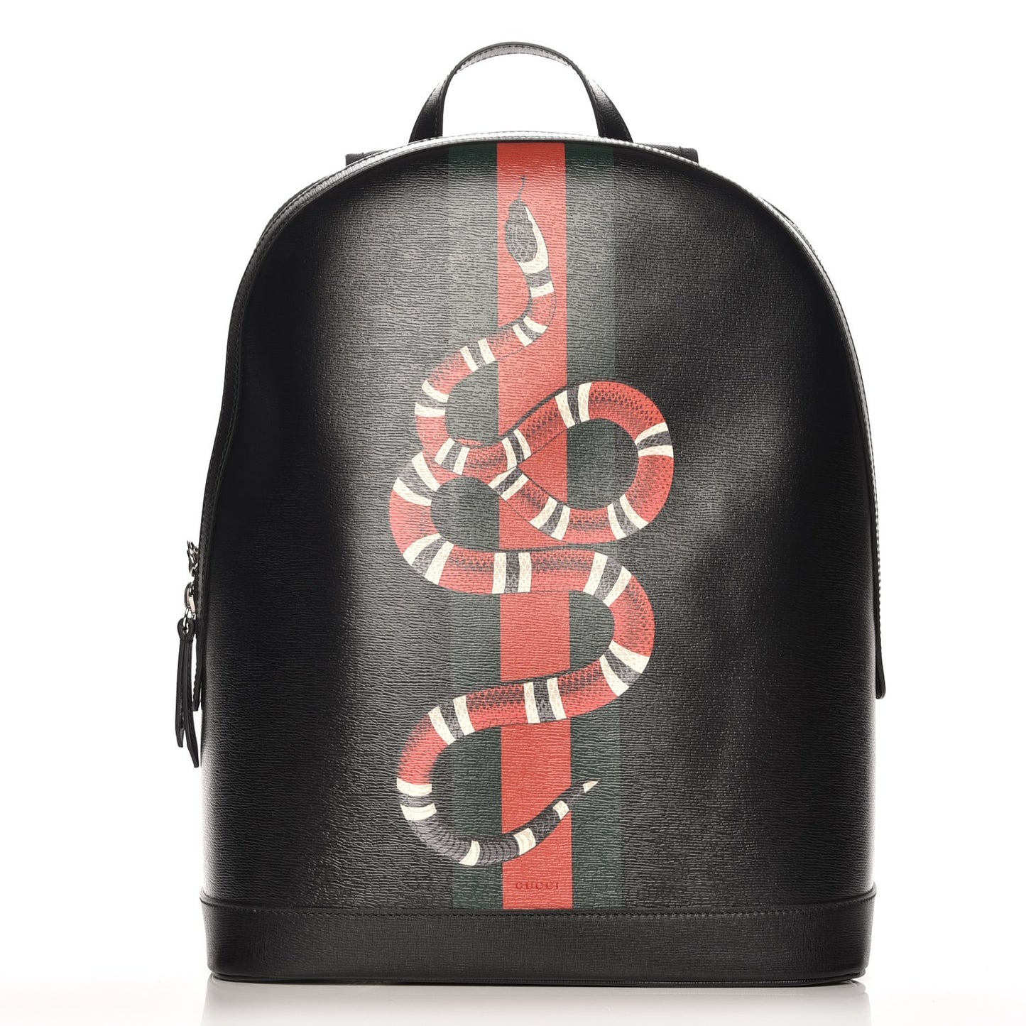 Calfskin Kingsnake Dome Backpack Black