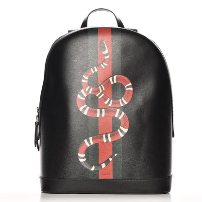 Gucci Calfskin Kingsnake Dome Backpack Black 1 of 10
