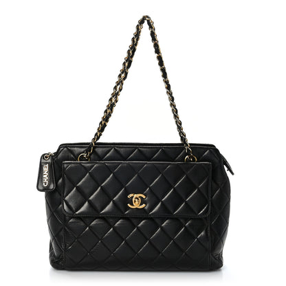 Chanel Lambskin Quilted Flap Shoulder Bag Black 1 of 8