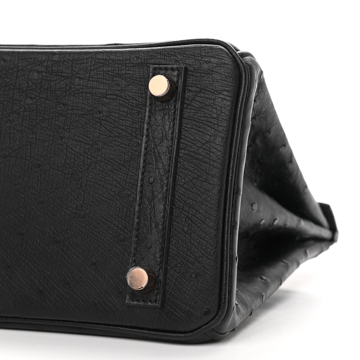 Hermes Ostrich Birkin 25 Black 10 of 11