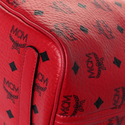 MCM Visetos Medium Liz Reversible Shopper Tote Ruby Red 9 of 19