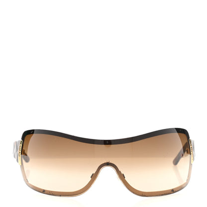 Chanel CHANE Acetate Quilted Shield Sunglasses 4126 Brown 3 of 7
