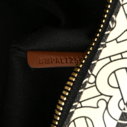 Burberry E-canvas Monogram Stripe Medium Cube Bowling Bag Bridle Brown 8 of 11