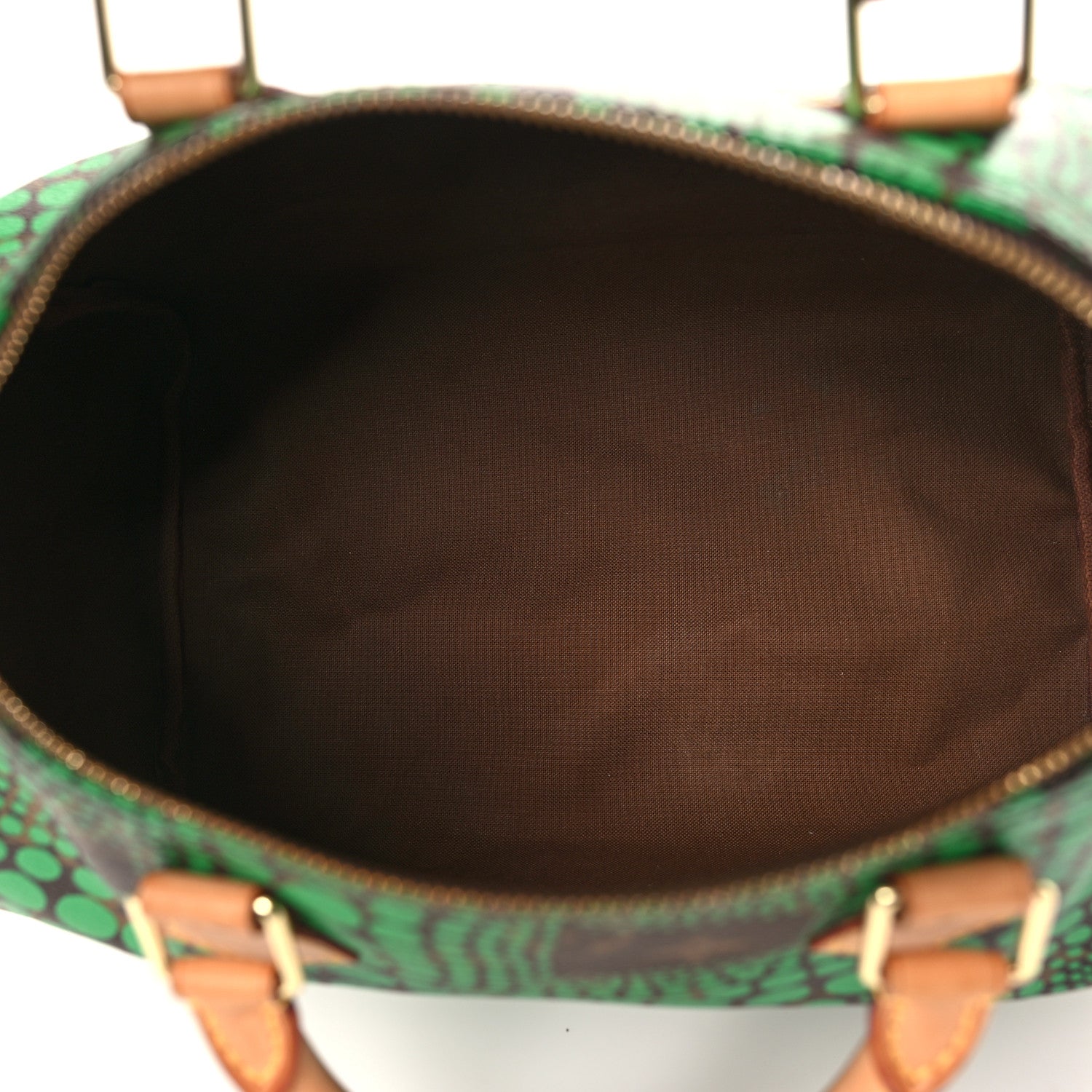 Louis Vuitton Monogram Kusama Town Speedy 30 Green 5 of 8