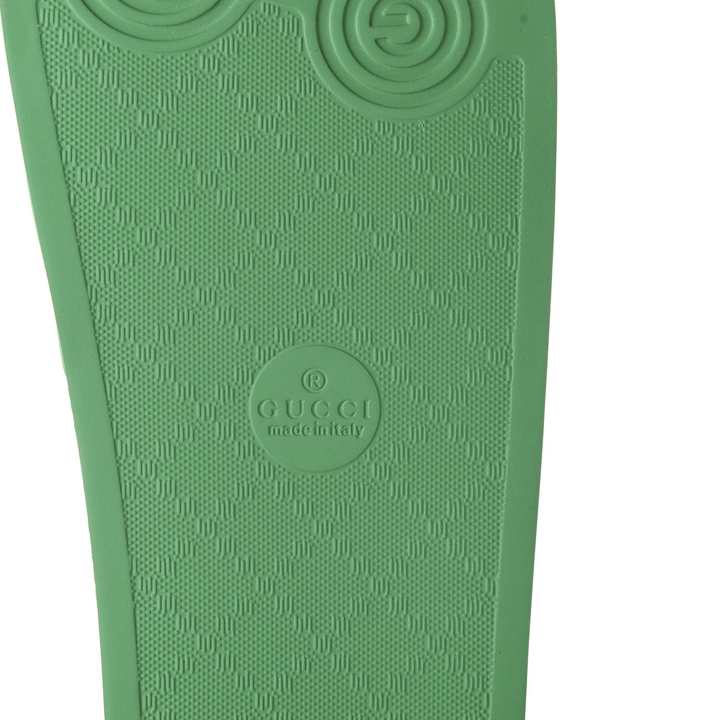 Rubber Logo Stamped Mens Slide Sandals 8 Verde