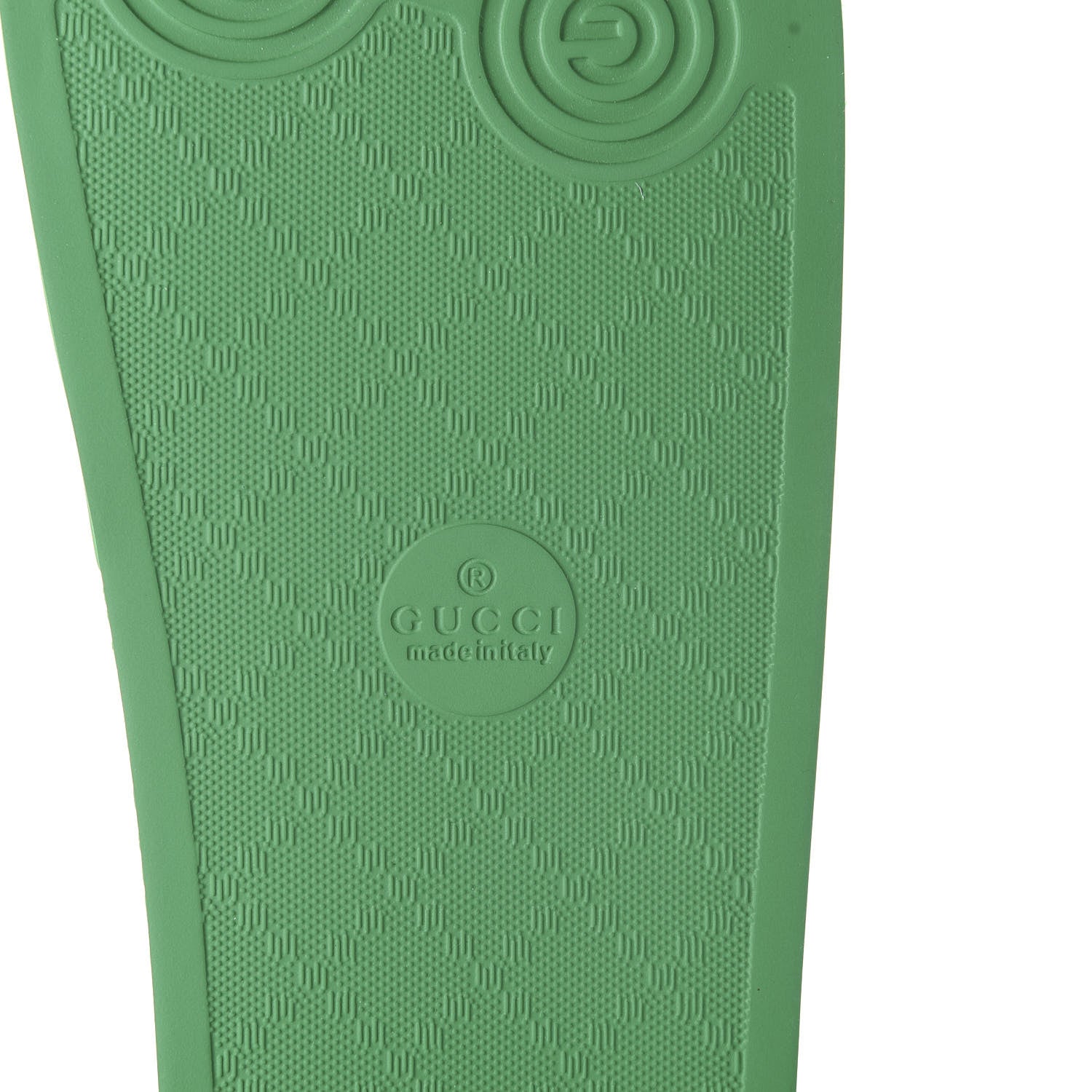 Gucci Rubber Logo Stamped Mens Slide Sandals 8 Verde 7 of 9