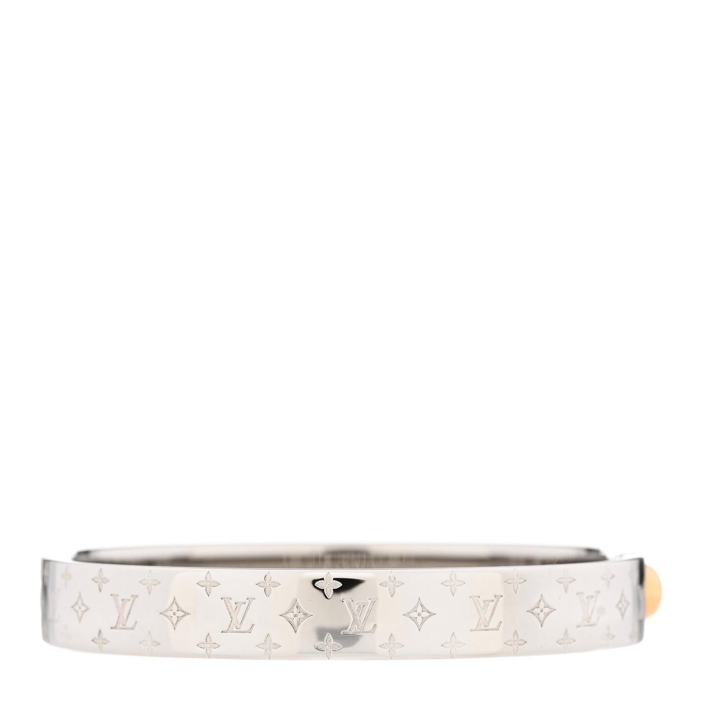 Brass Palladium Plated Nanogram Cuff M Silver