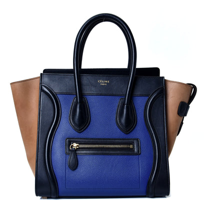 Celine Smooth Drummed Calfskin Micro Tri-Color Luggage Indigo 1 of 4