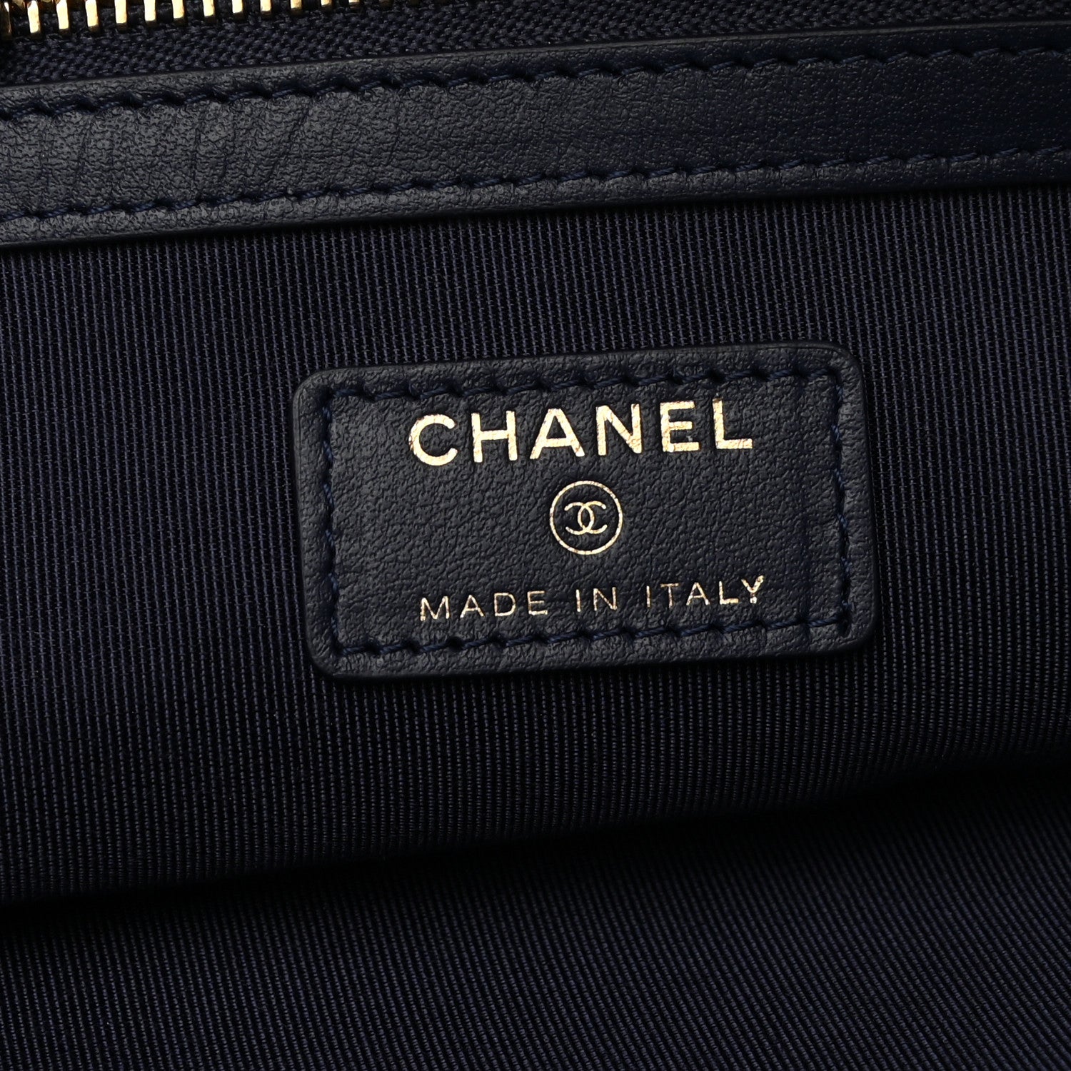 Chanel Denim Quilted Cosmetic Case Blue 6 of 8
