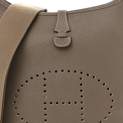 Hermes Taurillon Clemence Evelyne III PM Etoupe 8 of 11