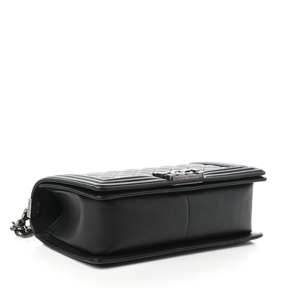 Chanel Calfskin Quilted Medium Boy Flap Black 4 of 9