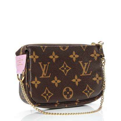 Louis Vuitton Monogram 2016 Christmas Animation Mini Pochette Accessories Rose Ballerine 3 of 6