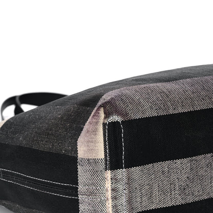Burberry Coated Canvas Mega Check Medium Doodle Tote Black White 10 of 16