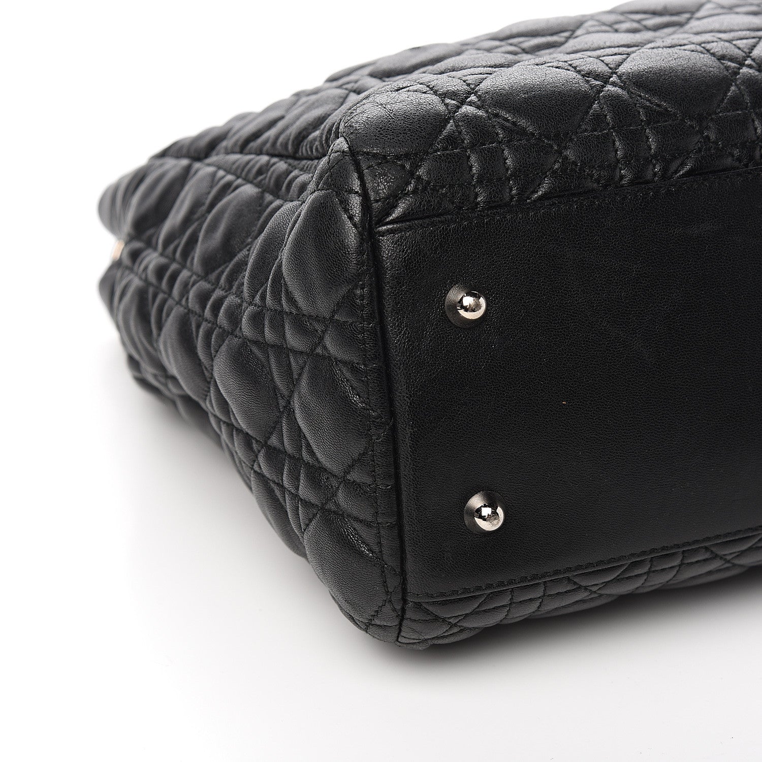Christian Dior Lambskin Cannage Large Dior Soft Shopping Tote Black 7 of 10