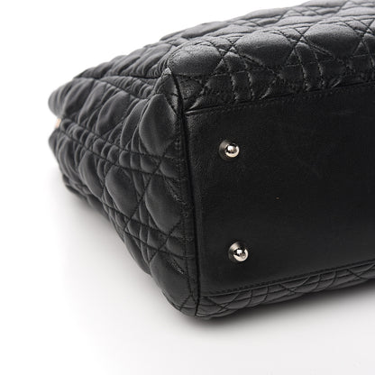 Christian Dior Lambskin Cannage Large Dior Soft Shopping Tote Black 7 of 10